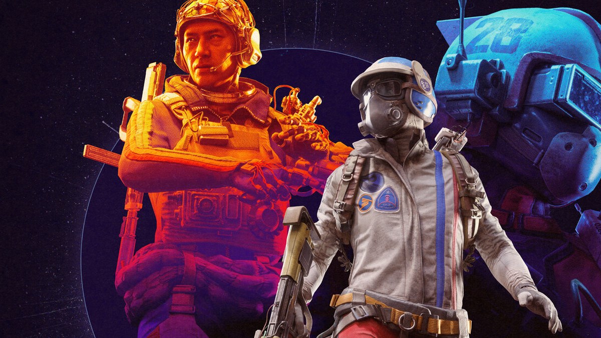 Arc Raiders'ın resmi Steam görseli: koyu mor arka planda turuncu ışıkla aydınlanan iki Raider karakteri
