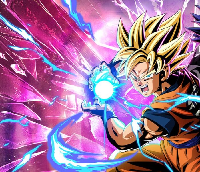 Dragon Ball Xenoverse 2'nin resmi görseli: enerji saldırısı hazırlayan Süper Saiyan Goku