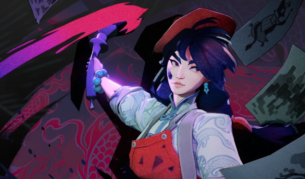 Valve'ın Deadlock için yayınladığı resmi görsel: elinde fırçayla mor mürekkep savuran yeni kahraman Violet