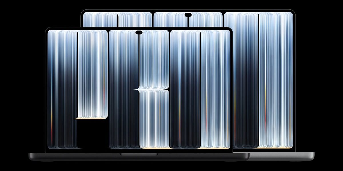 Apple'ın resmi görseli: 14 ve 16 inç PROLED XDR ekranlı yeni MacBook Pro modelleri yan yana