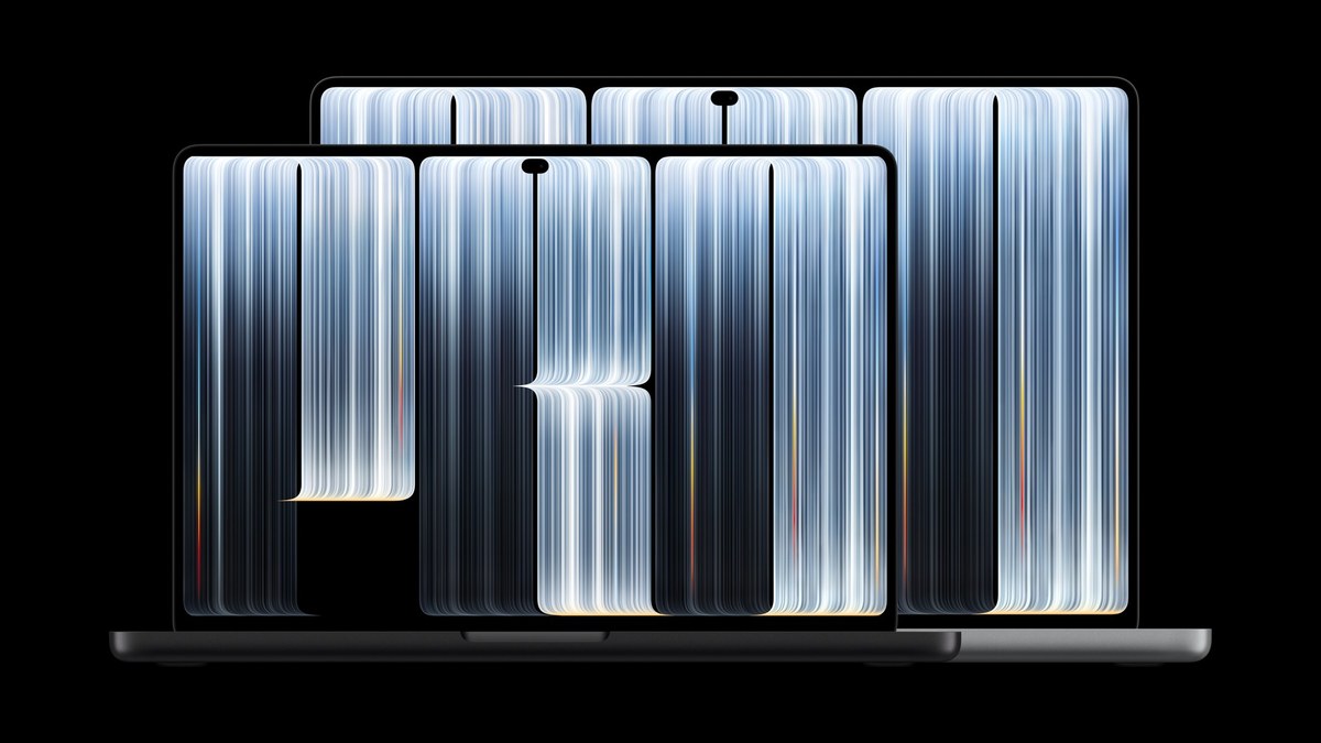 Apple'ın resmi görseli: 14 ve 16 inç PROLED XDR ekranlı yeni MacBook Pro modelleri yan yana