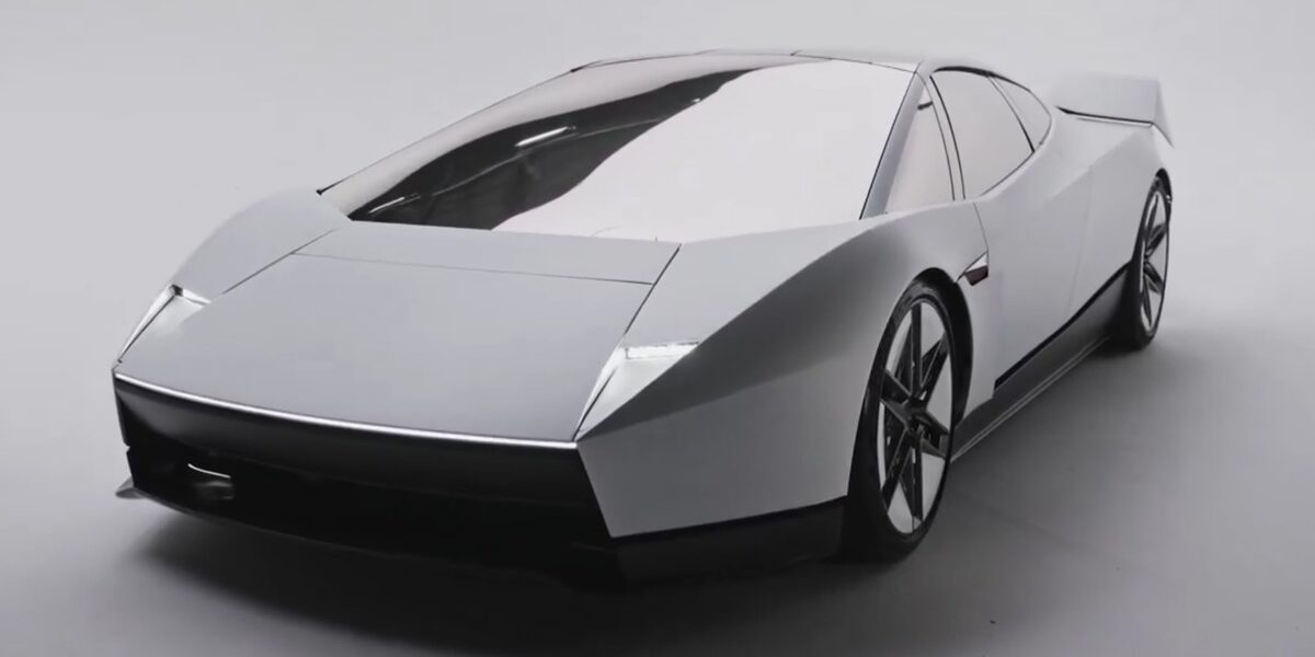 Tesla'nın resmi yeni nesil Roadster görseli: gri zemin üzerinde gümüş renkli iki kapılı elektrikli spor otomobil